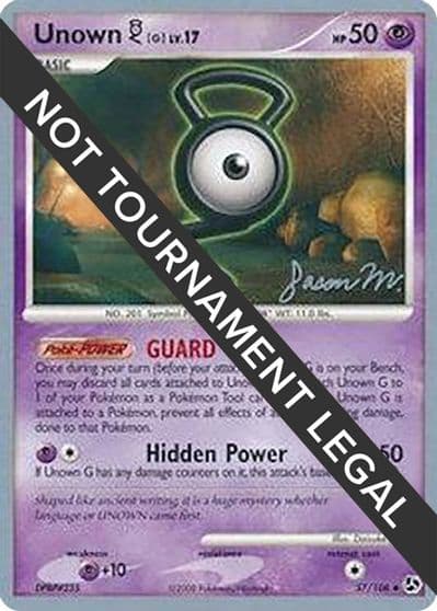 Unown [G] - 2009 (Jason Martinez) World Championship Decks Pokemon card