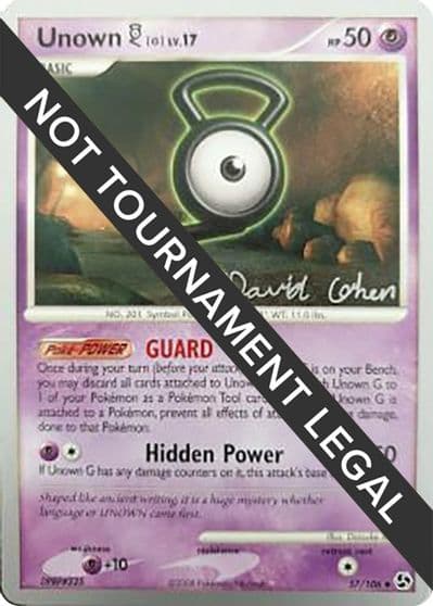 Unown [G] - 2009 (David Cohen) World Championship Decks Pokemon card