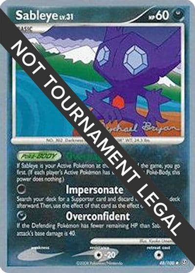 Sableye - 2010 (Mychael Bryan) World Championship Decks Pokemon card