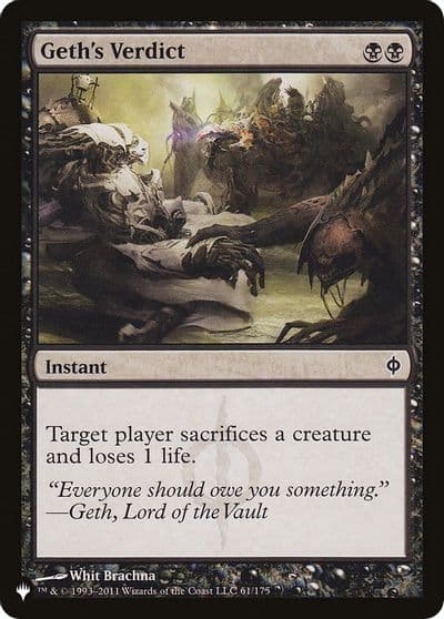 Geths Verdict The List Reprints Magic card