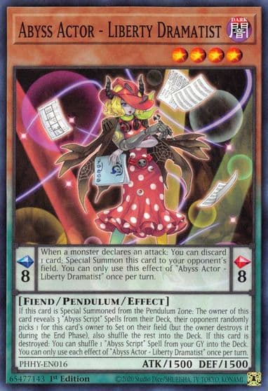 Abyss Actor Liberty Dramatist Photon Hypernova Yu-Gi-Oh! card
