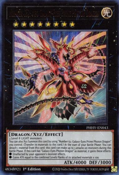Number C62 Neo Galaxy Eyes Prime Photon Dragon Photon Hypernova Yu-Gi-Oh! card