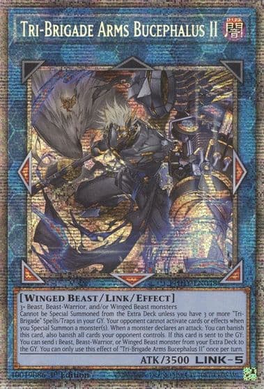Tri Brigade Arms Bucephalus II Starlight Rare Photon Hypernova Yu-Gi-Oh! card