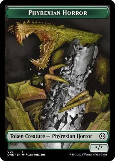 Phyrexian Horror Token 007 Phyrexia: All Will Be One Magic card