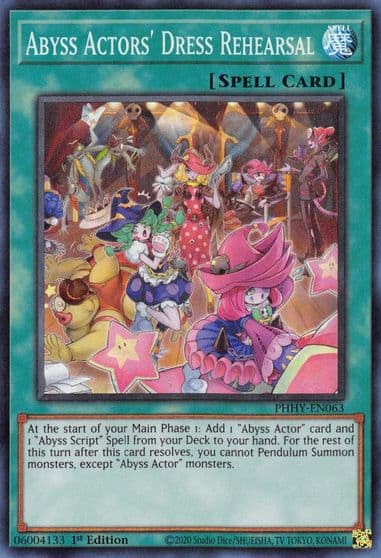 Abyss Actors Dress Rehearsal Photon Hypernova Yu-Gi-Oh! card