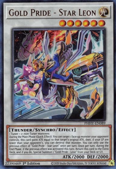 Gold Pride Star Leon Photon Hypernova Yu-Gi-Oh! card