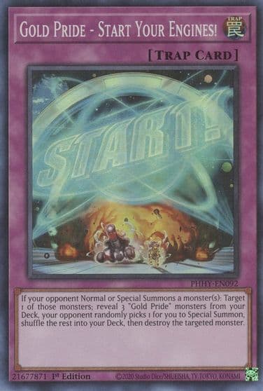 Gold Pride Start Your Engines Photon Hypernova Yu-Gi-Oh! card