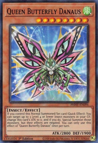 Queen Butterfly Danaus Photon Hypernova Yu-Gi-Oh! card