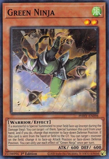 Green Ninja Photon Hypernova Yu-Gi-Oh! card