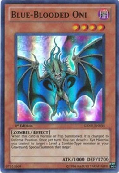 Blue Blooded Oni Generation Force Yu-Gi-Oh! card