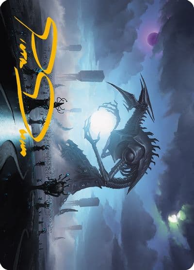 Blue Suns Twilight Art Card Gold Stamped Signature Art Series: Phyrexia: All Will Be One Magic card