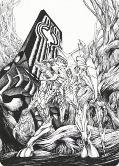 Lukka Bound to Ruin Art Card Art Series: Phyrexia: All Will Be One Magic card