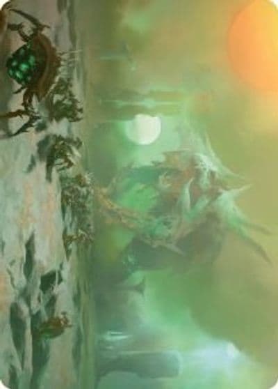 Green Suns Twilight Art Card Art Series: Phyrexia: All Will Be One Magic card