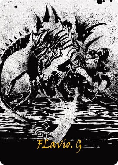 Karumonix the Rat King Art Card Gold Stamped Signature Art Series: Phyrexia: All Will Be One Magic card