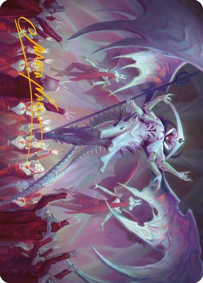 Atraxa Grand Unifier Art Card 45 81 Gold Stamped Signature Art Series: Phyrexia: All Will Be One Magic card
