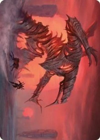 Red Suns Twilight Art Card Art Series: Phyrexia: All Will Be One Magic card