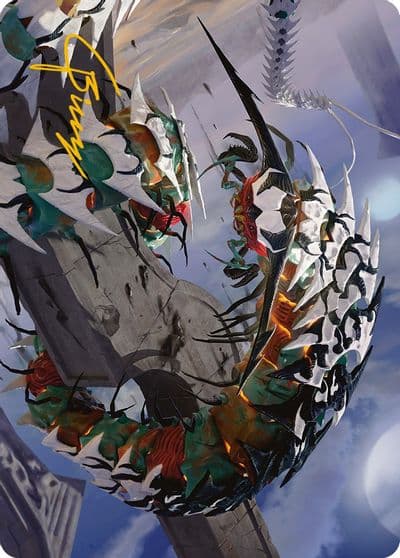 Atraxas Skitterfang Art Card Gold Stamped Signature Art Series: Phyrexia: All Will Be One Magic card
