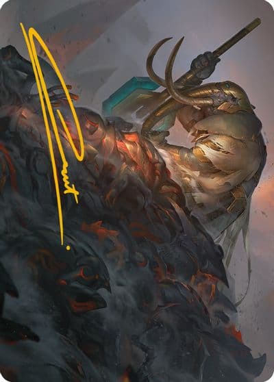 Against All Odds Art Card Gold Stamped Signature Art Series: Phyrexia: All Will Be One Magic card