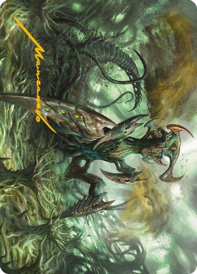 Zopandrel Hunger Dominus Art Card Gold Stamped Signature Art Series: Phyrexia: All Will Be One Magic card