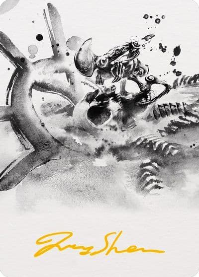 Myr Convert Art Card Gold Stamped Signature Art Series: Phyrexia: All Will Be One Magic card
