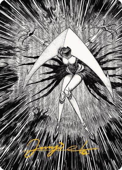 Elesh Norn Mother of Machines Art Card 64 81 Gold Stamped Signature Art Series: Phyrexia: All Will Be One Magic card