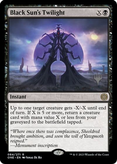 Black Suns Twilight Promo Pack: Phyrexia: All Will Be One Magic card
