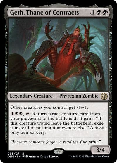 Geth Thane of Contracts Promo Pack: Phyrexia: All Will Be One Magic card