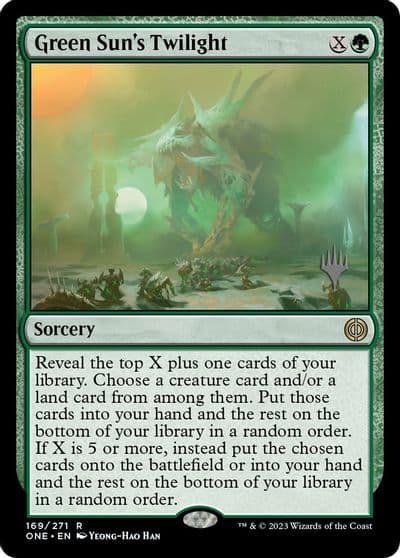 Green Suns Twilight Promo Pack: Phyrexia: All Will Be One Magic card