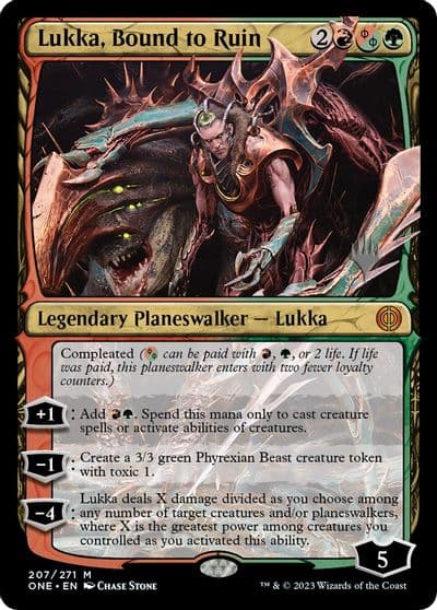 Lukka Bound to Ruin Promo Pack: Phyrexia: All Will Be One Magic card