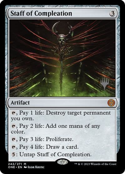 Staff of Compleation Promo Pack: Phyrexia: All Will Be One Magic card