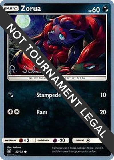 Zorua - 2018 (Robin Schulz) World Championship Decks Pokemon card
