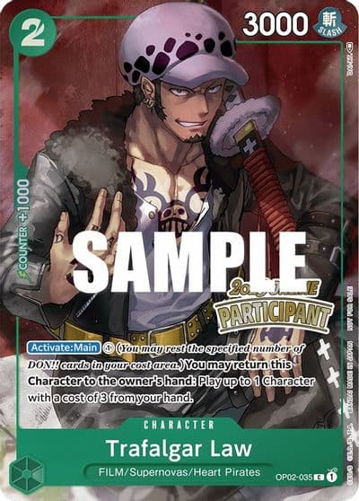 Trafalgar Law Online Regional 2023 Participant One Piece Promotion Cards One Piece card