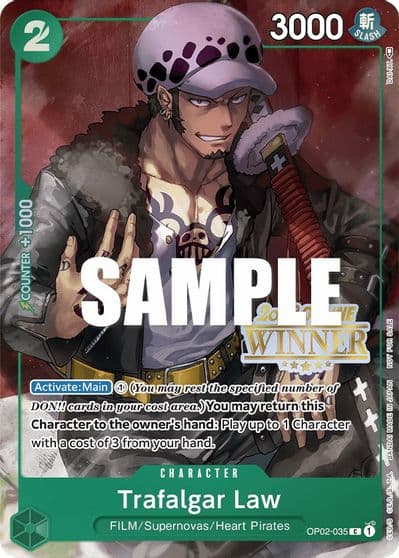 Trafalgar Law Online Regional 2023 Winner One Piece Promotion Cards One Piece card