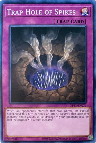 Trap Hole of Spikes OTS Tournament Pack 21 Yu-Gi-Oh! card