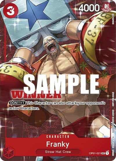 Franky Tournament Pack Vol 2 Winner One Piece Promotion Cards One Piece card
