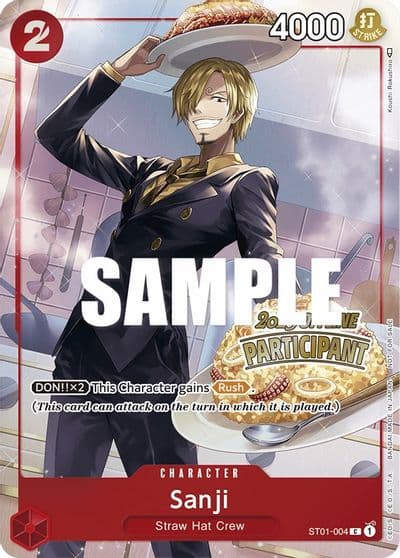Sanji Offline Regional 2023 Participant One Piece Promotion Cards One Piece card