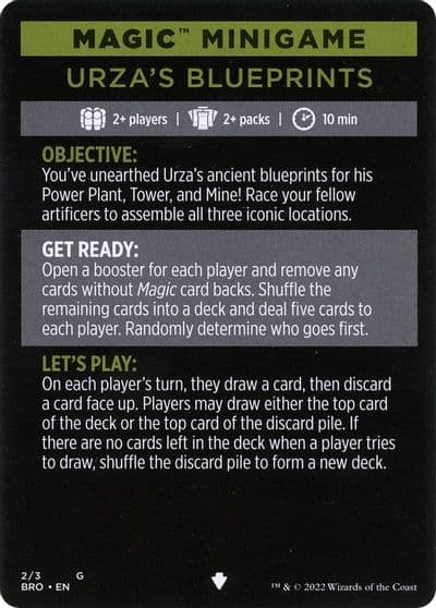 Magic Minigame Urzas Blueprints The Brothers' War Magic card