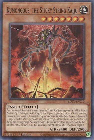 Kumongous the Sticky String Kaiju Structure Deck: Beware of Traptrix Yu-Gi-Oh! card