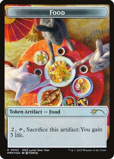 Food Token Year of the Rabbit 2023 Unique and Miscellaneous Promos Magic card