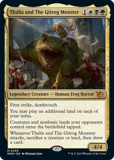 Thalia and The Gitrog Monster March of the Machine Magic card