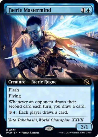 Faerie Mastermind Extended Art March of the Machine Magic card