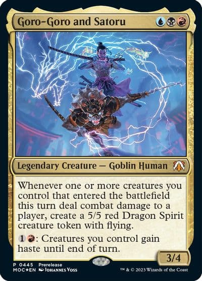 Goro Goro and Satoru Prerelease Cards Magic card