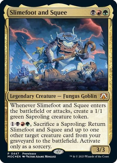 Slimefoot and Squee Prerelease Cards Magic card