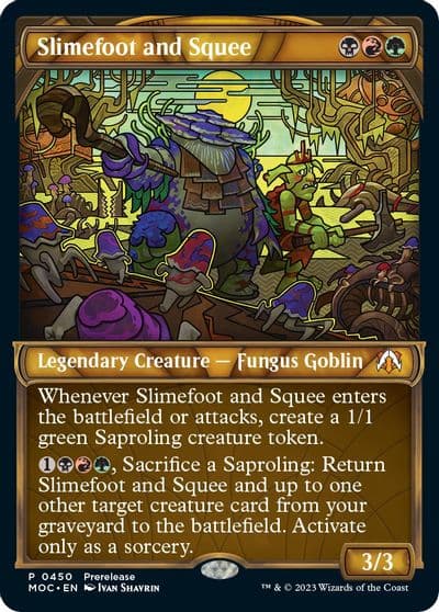Slimefoot and Squee Showcase Prerelease Cards Magic card