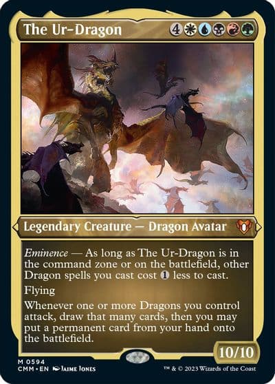 The Ur Dragon Foil Etched Commander Masters Magic card