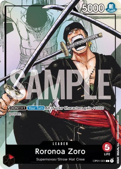 Roronoa Zoro OP01 001 Alternate Art One Piece Promotion Cards One Piece card