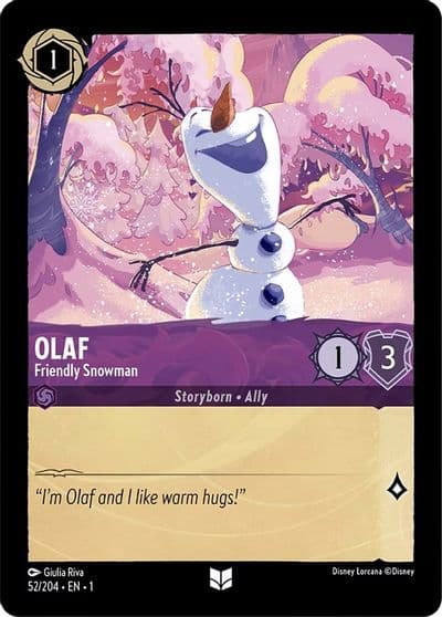 Olaf Friendly Snowman The First Chapter Lorcana card