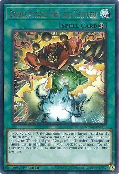 Double Attack Wind and Thunder Maze of Memories Yu-Gi-Oh! card