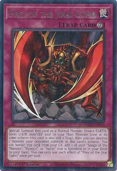 Prey of the Jirai Gumo Maze of Memories Yu-Gi-Oh! card