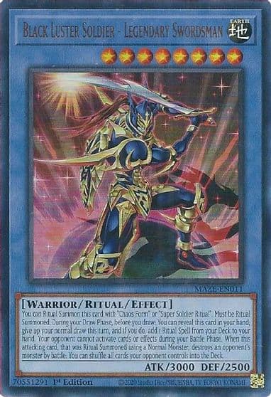 Black Luster Soldier Legendary Swordsman Maze of Memories Yu-Gi-Oh! card